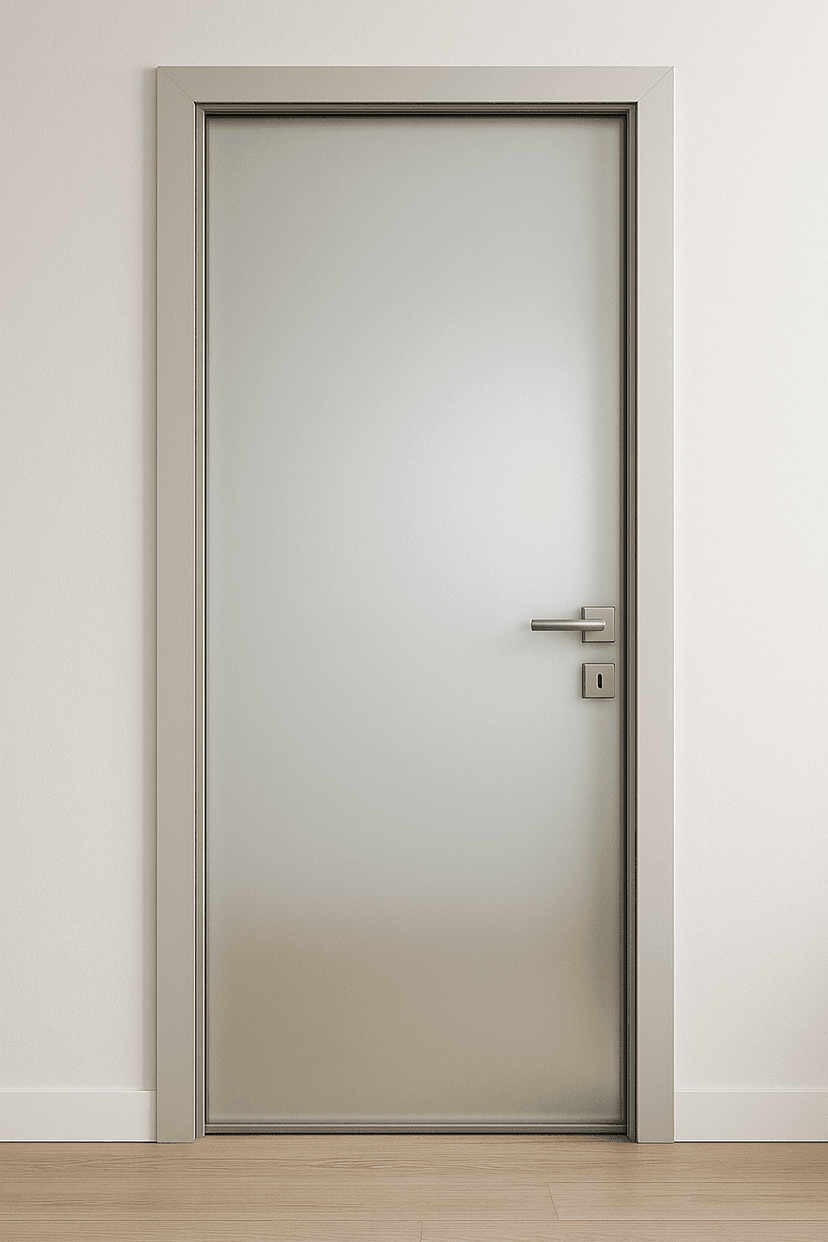 Interior glass door